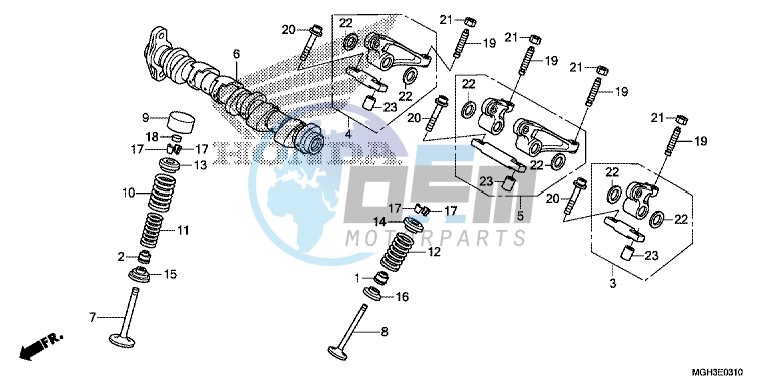 CAMSHAFT/VALVE (REAR)