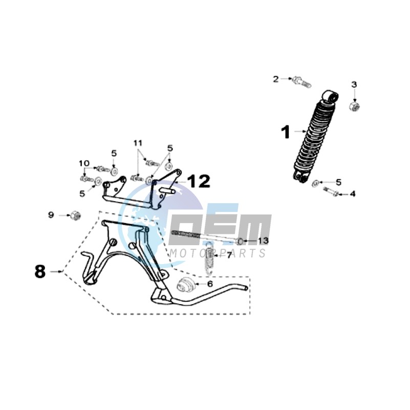 REAR SHOCK AND STAND