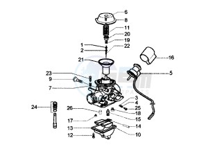 X9 EVOLUTION 250 drawing Carburetor  Spares