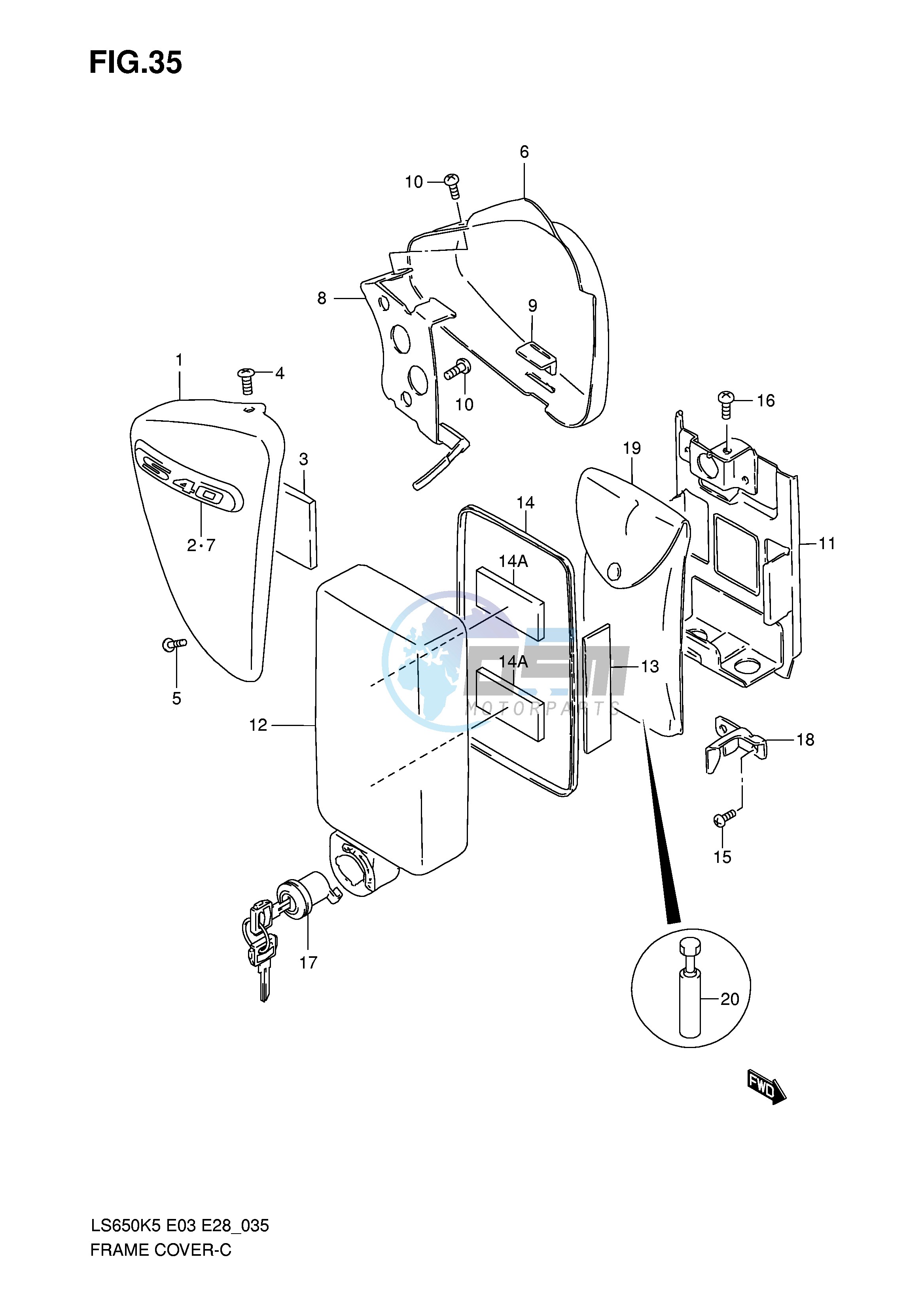 FRAME COVER (MODEL K5 K6 K7 K8)