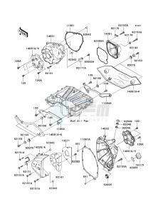 ZR 1000 B [Z1000 EUROPEAN] (B7F-B9F) 0B9F drawing ENGINE COVER-- S- -