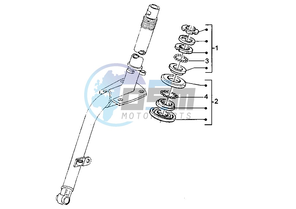 Steering bearing ball tracks