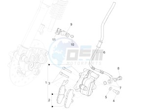 Primavera 50 4T-4V (EMEA) drawing Brakes pipes - Calipers