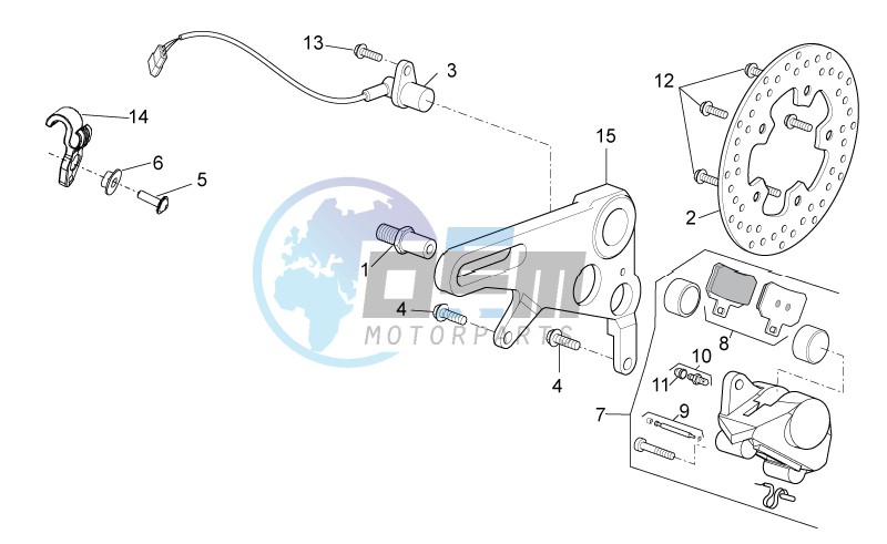 Rear brake caliper