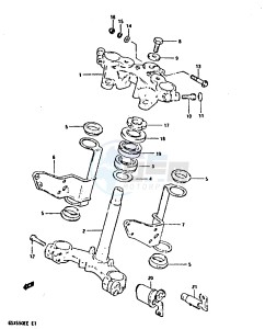 GSX550E (E1) drawing STEERING STEM (GSX550ED EE)