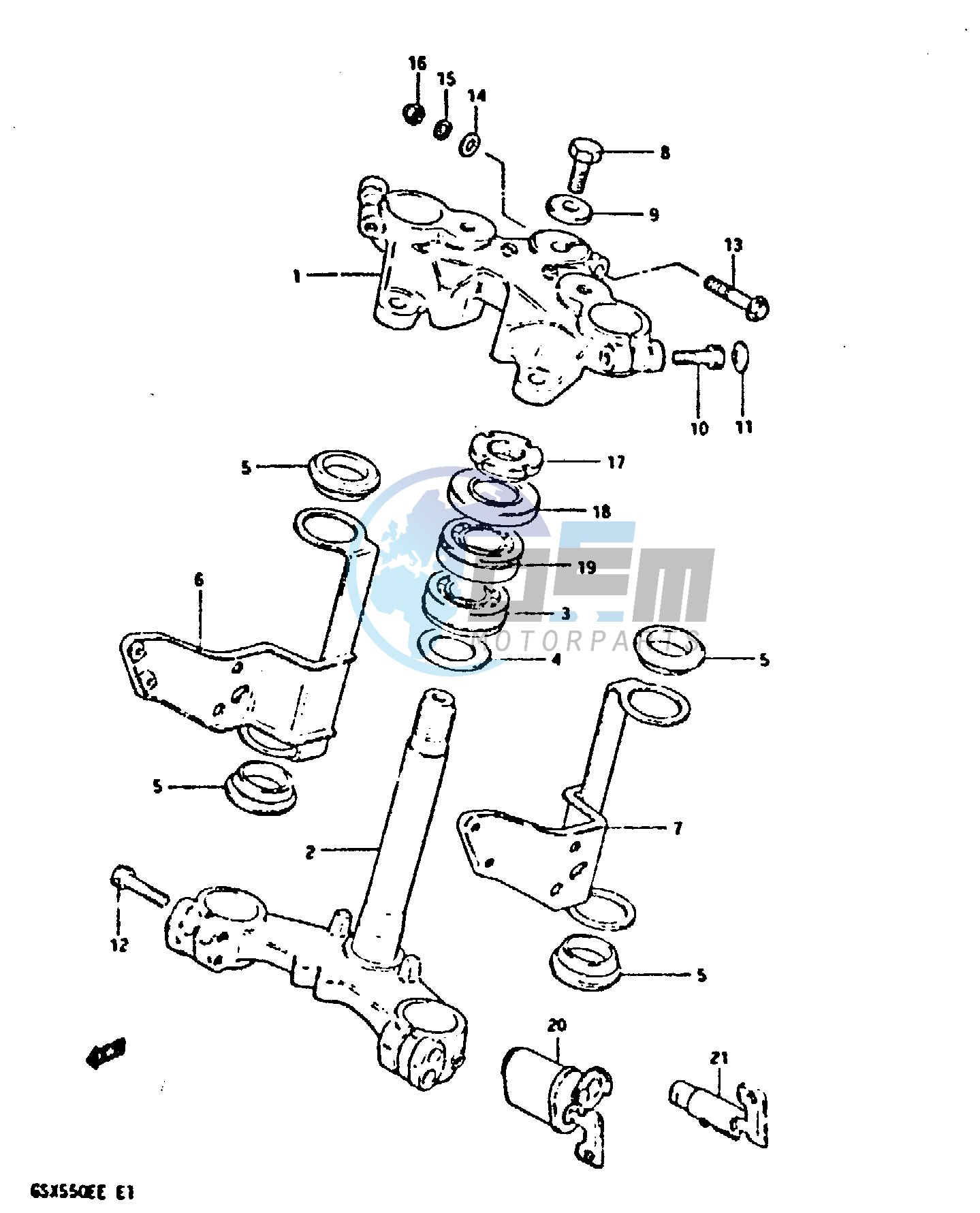 STEERING STEM (GSX550ED EE)