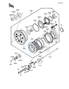 KZ 1100 L [LTD SHAFT] (L1) [LTD SHAFT] drawing CLUTCH