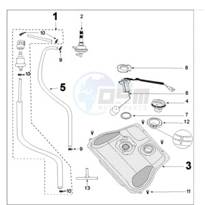 TWEET 50 A PMX drawing TANK AND FUEL PUMP