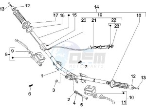 Runner 50 Pure Jet (UK) UK drawing Handlebars - Master cilinder