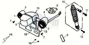 ALLO GT 45KMH 50 drawing TAIL LIGHT - REAR SUSPENSION