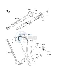 ZX636 C [NINJA ZX-6R] (C6F) C6F drawing CAMSHAFT-- S- -_TENSIONER