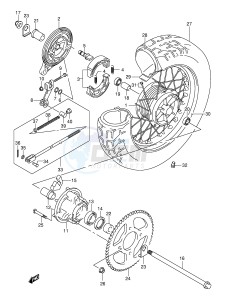 VL250 (E2) drawing REAR WHEEL