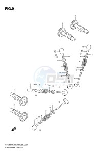 SFV650 (E3-E28) Gladius drawing CAMSHAFT   VALVE