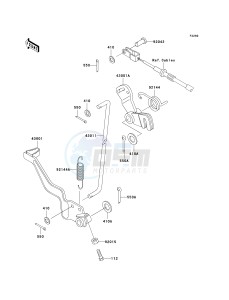 KLF 250 A [BAYOU 250] (A6F-A9F) A7F drawing BRAKE PEDAL