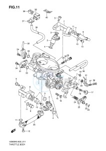 VZ800 (E2) MARAUDER drawing THROTTLE BODY (MODEL K5 K6 K7 K8)