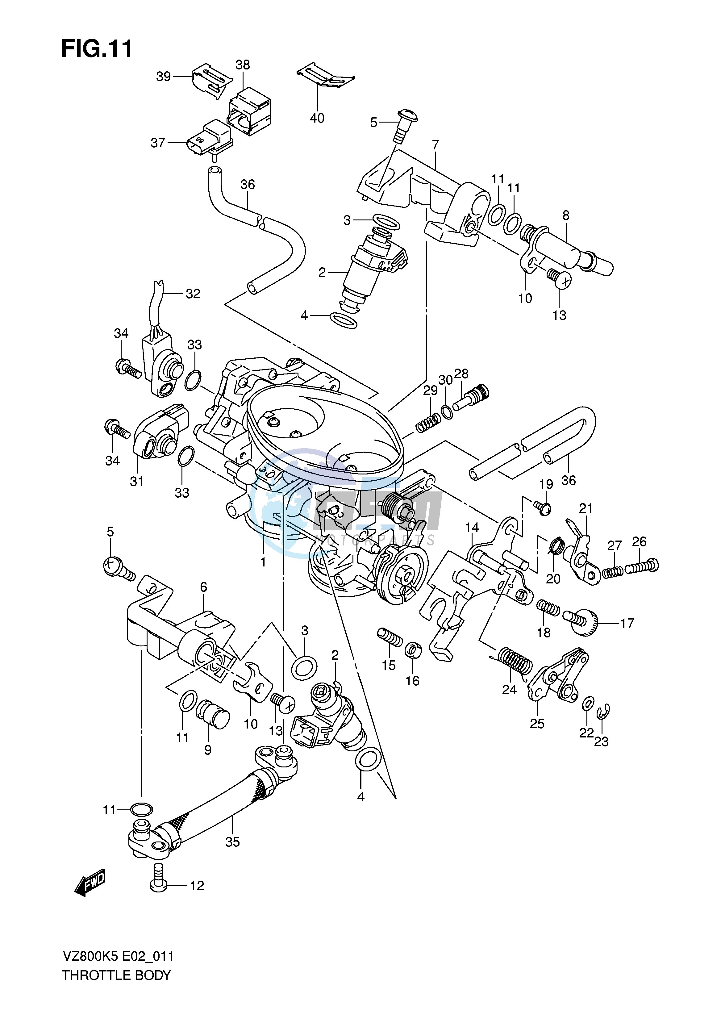 THROTTLE BODY (MODEL K5 K6 K7 K8)