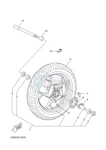 YPR125RA XMAX 125 ABS EVOLIS 125 ABS (2DM4) drawing FRONT WHEEL