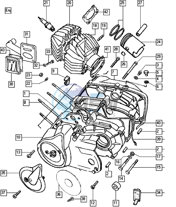 Crankcase-cylinder