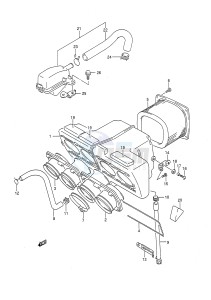 GSX-R750 (E28) drawing AIR CLEANER