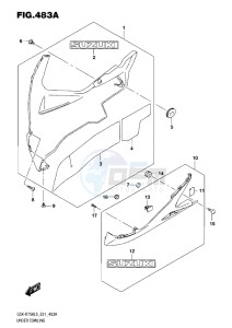 GSX-R750 drawing UNDER COWLING L5