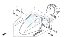 FJS600A 400 SILVER WING drawing FRONT FENDER (FJS600D7/FJS600A)