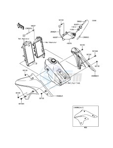 KLX450R KLX450AFF EU drawing Engine Shrouds