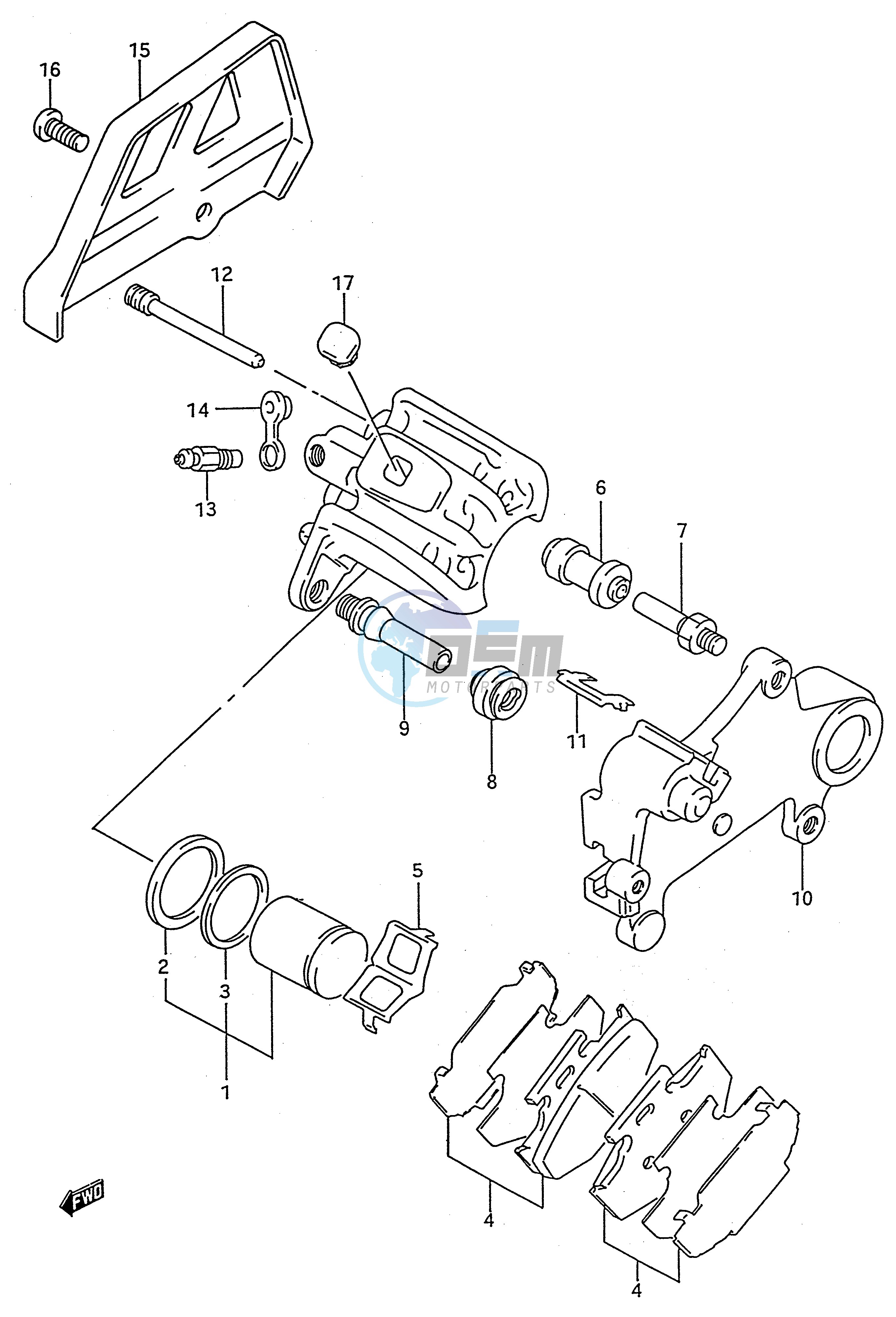 REAR CALIPER (MODEL P R)