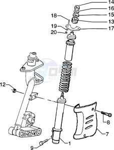 Zip 50 SP H2O Liquid cooling drawing Front Shock absorber cover