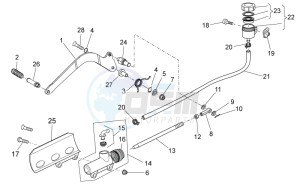 V7 Special 750 USA-CND drawing Rear master cylinder