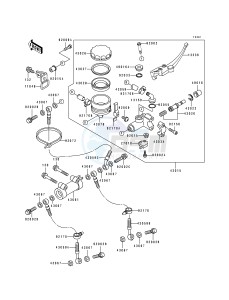 ZX 750 M [NINJA ZX-7R] (M1-M2) [NINJA ZX-7R] drawing FRONT MASTER CYLINDER