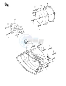 KDX 175 A [KDX175] (A1) [KDX175] drawing ENGINE COVERS -- 80 A1- -