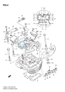 VL800 (E3-E28) VOLUSIA drawing FRONT CYLINDER HEAD (VL800L1 E33)