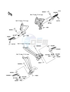 Z1000_ABS ZR1000ECF FR XX (EU ME A(FRICA) drawing Footrests