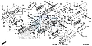 GL1800BD F6B Bagger - GL1800BD UK - (E) drawing EXHAUST MUFFLER