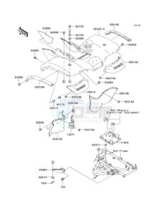 KVF 650 A [PRAIRIE 650 4X4] (A2) [PRAIRIE 650 4X4] drawing REAR FENDER-- S- -