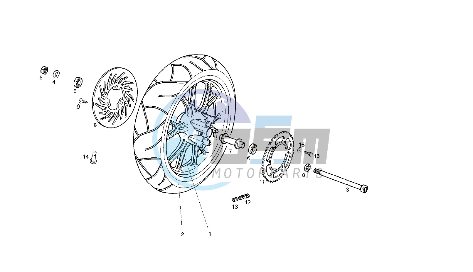 REAR WHEEL MY08-09