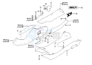 X9 180 Amalfi drawing Side covers