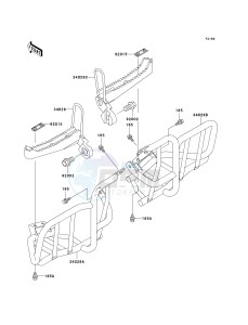 KSF 250 A [MOJAVE 250] (A15-A18) [MOJAVE 250] drawing FOOTRESTS