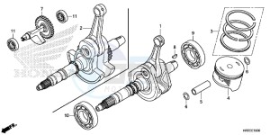 TRX420FE1F TRX420 Europe Direct - (ED) drawing CRANK SHAFT/ PI STON