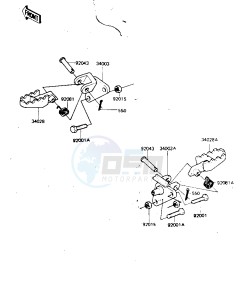 KDX 175 A [KDX175] (A2-A3) [KDX175] drawing FOOTRESTS -- 81-82 A2_A3- -