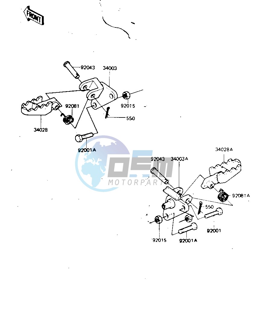 FOOTRESTS -- 81-82 A2_A3- -