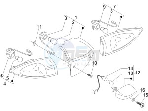 Fly 150 4t drawing Tail light - Turn signal lamps