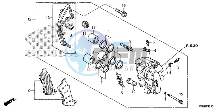 L. FRONT BRAKE CALIPER