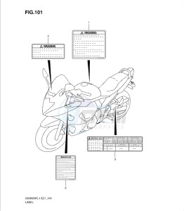 GSXF650 drawing LABEL (GSX650FAL1 E21)