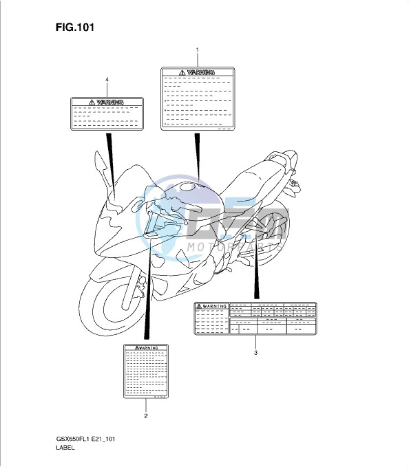 LABEL (GSX650FAL1 E21)
