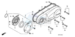 SH1259 UK - (E) drawing LEFT CRANKCASE COVER