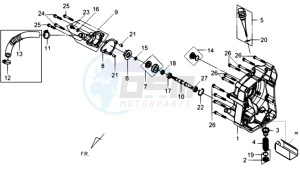 GTS 250 EURO3 drawing CRANKCASE RIGHT / OILPUMP