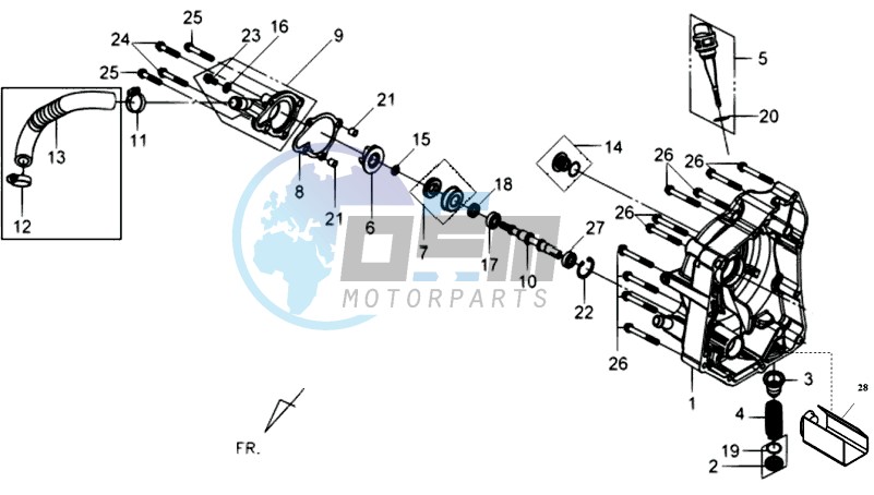 CRANKCASE RIGHT / OILPUMP