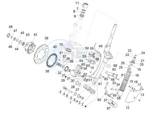 GTV 300 SEI GIORNI IE E4 ABS (APAC) drawing Fork/steering tube - Steering bearing unit