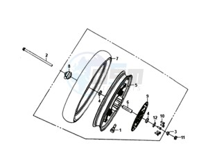 SYMPHONY ST 125 (L8) EU drawing FRONT WHEEL